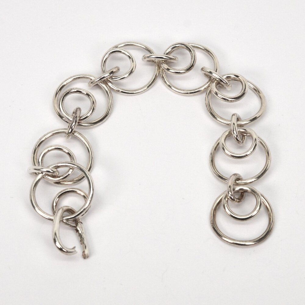 Sterling Silver Vintage Multi Circle Bracelet